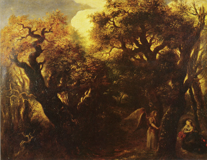 jan lievens, landschap met hagar en de engel